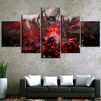 Juego de World of Warcraft enmarcado 5 piezas lienzo arte de la pared pintura papel tapiz póster imagen impresión foto decoración 
