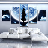 Large Bleach Moon Anime Cartoon Framed 5 Piece Canvas Wall Art Painting Wallpaper Poster Picture Print Photo Decor
