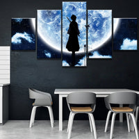 Gran Bleach Moon Anime dibujos animados enmarcados 5 piezas lienzo arte de la pared pintura papel tapiz póster imagen impresión foto decoración 