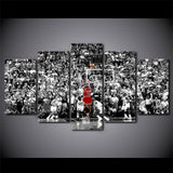 Michael Jordan Baloncesto Profesional Celebridad Atleta Enmarcado 5 Piezas Deportes Lienzo Arte de la Pared Pintura Papel Pintado Póster Imagen Impresión Foto Decoración 