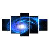 Outer Space Star Filled Galaxy Universe Framed 5 Piece Panel Canvas Wall Art Print - 5 Panel Canvas Wall Art - FabTastic.Co