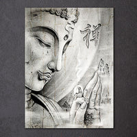 Buddha Buddhism Buddhist Framed 1 Panel Piece Canvas Wall Art Painting Wallpaper Poster Picture Print Photo Decor