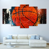 Basketball Sports Game Framed 5 Piece Canvas Wall Art Painting Wallpaper Poster Picture Print Photo