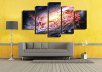Espacio exterior galaxia estrellas universo enmarcado 5 piezas lienzo arte de la pared pintura papel tapiz póster imagen impresión foto decoración 