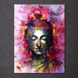 Colorido Buda budismo religión 1 pieza de Panel lienzo arte de la pared pintura papel tapiz póster imagen impresa foto Decoración 