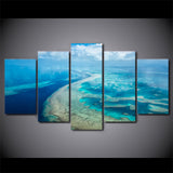 Great Barrier Reef Australia 5 Piece Canvas Wall Art Image Picture Wallpaper Mural Decoration Design Artwork Poster Decor Print Painting Photography