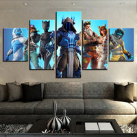 Fortnight Battle Royale Framed 5 Piece Video Game Canvas Wall Art Image Picture Wallpaper Mural Artwork Poster Decor Print Painting Photography