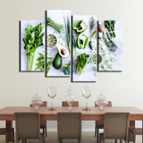Cocina comedor comida restaurante enmarcado 4 piezas lienzo arte de la pared pintura papel tapiz póster imagen impresión foto decoración 