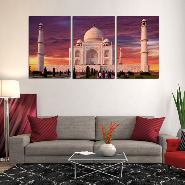 Taj Mahal Agar Uttar Pradesh India 1, 2, 3, 4 & 5 Framed Canvas Wall Art Painting Wallpaper Poster Picture Print Photo Decor