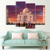 Taj Mahal Agar Uttar Pradesh India 1, 2, 3, 4 & 5 Framed Canvas Wall Art Painting Wallpaper Poster Picture Print Photo Decor