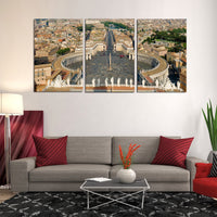 Vatican St. Peter's Square Rome Italy Catholic Religion 1, 2, 3, 4 & 5 Framed Canvas Wall Art Painting Wallpaper Poster Picture Print Photo Decor